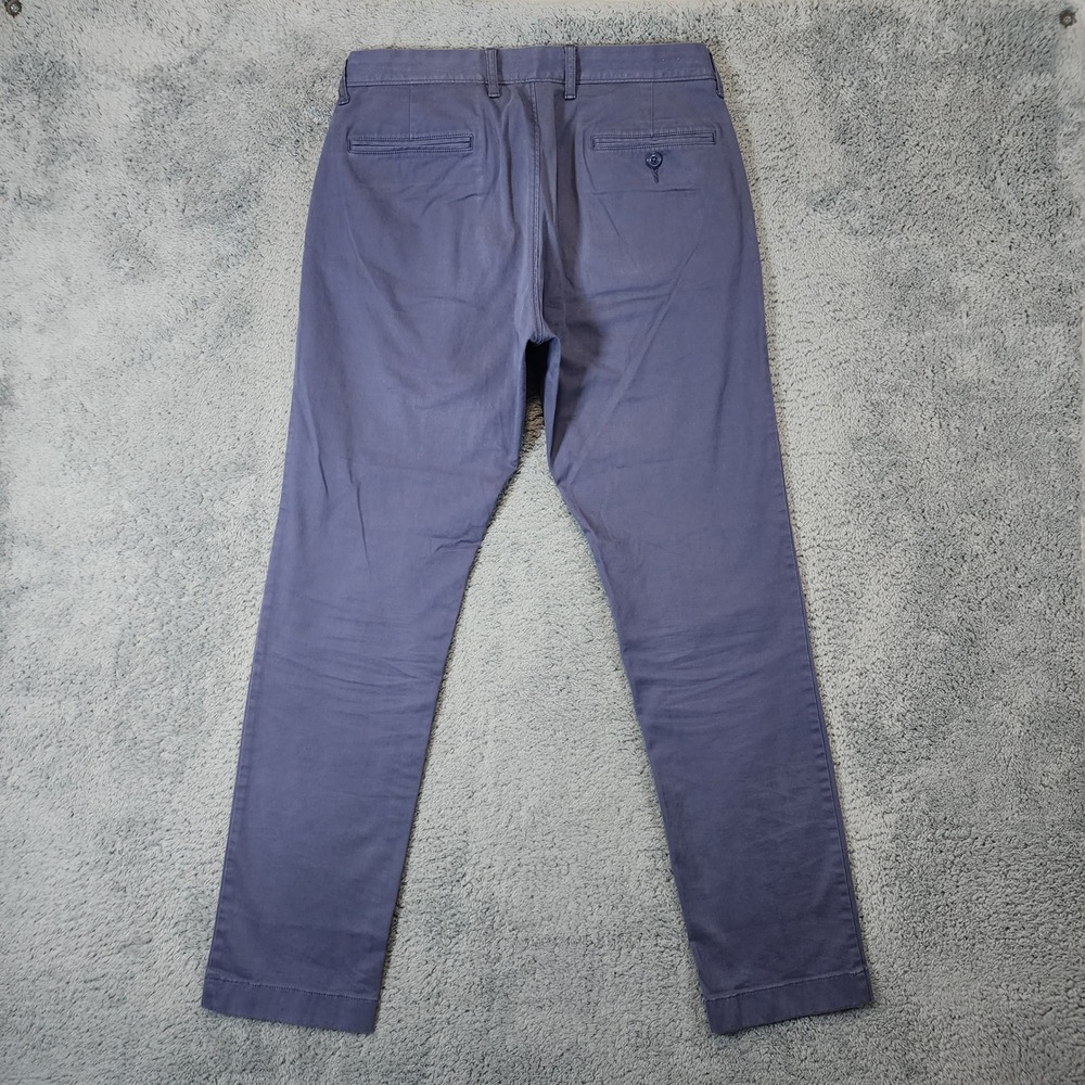 J Crew 770 Straight Pants Mens 30x32 Chinos Blue Stretch Cotton Casual Minimal - Picture 5 of 10